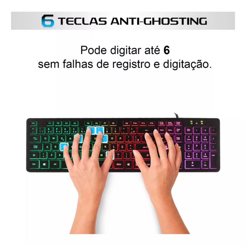 TECLADO KNUP GAMER KP-2060 LED