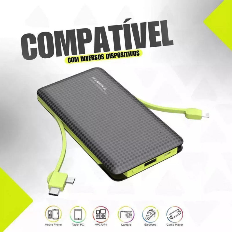 Carregador Portátil Turbo Power Bank 10.000mah Universal Pineng