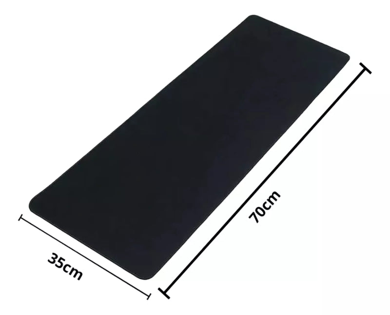 Mouse Pad Gamer Extra Grande 70x35cm Preto Sem Estampa ExBom